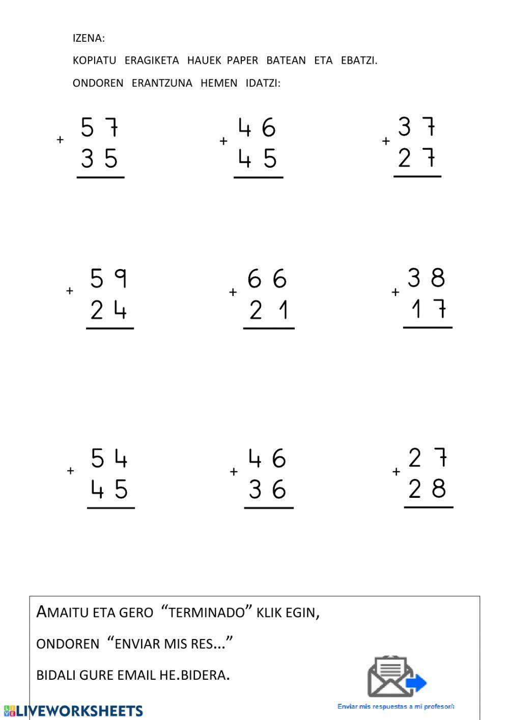 Batuketak eramaleekin