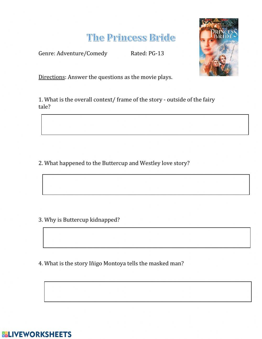 Princess Bride Questions