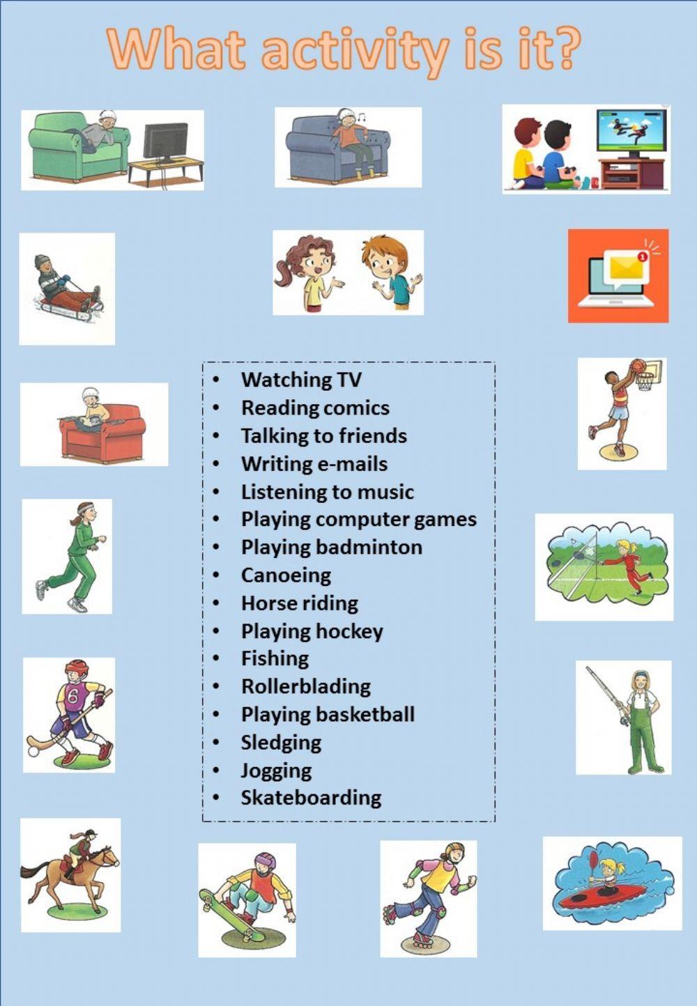 Free Time activities and sports