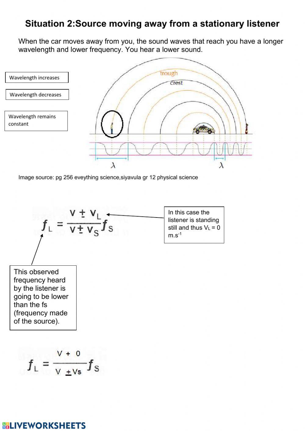 Doppler Effect 2 Worksheet Live Worksheets Doppler Effect 2 Worksheet Live Worksheets