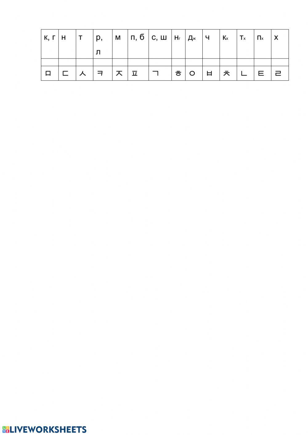 Простые согласные interactive worksheet | Live Worksheets