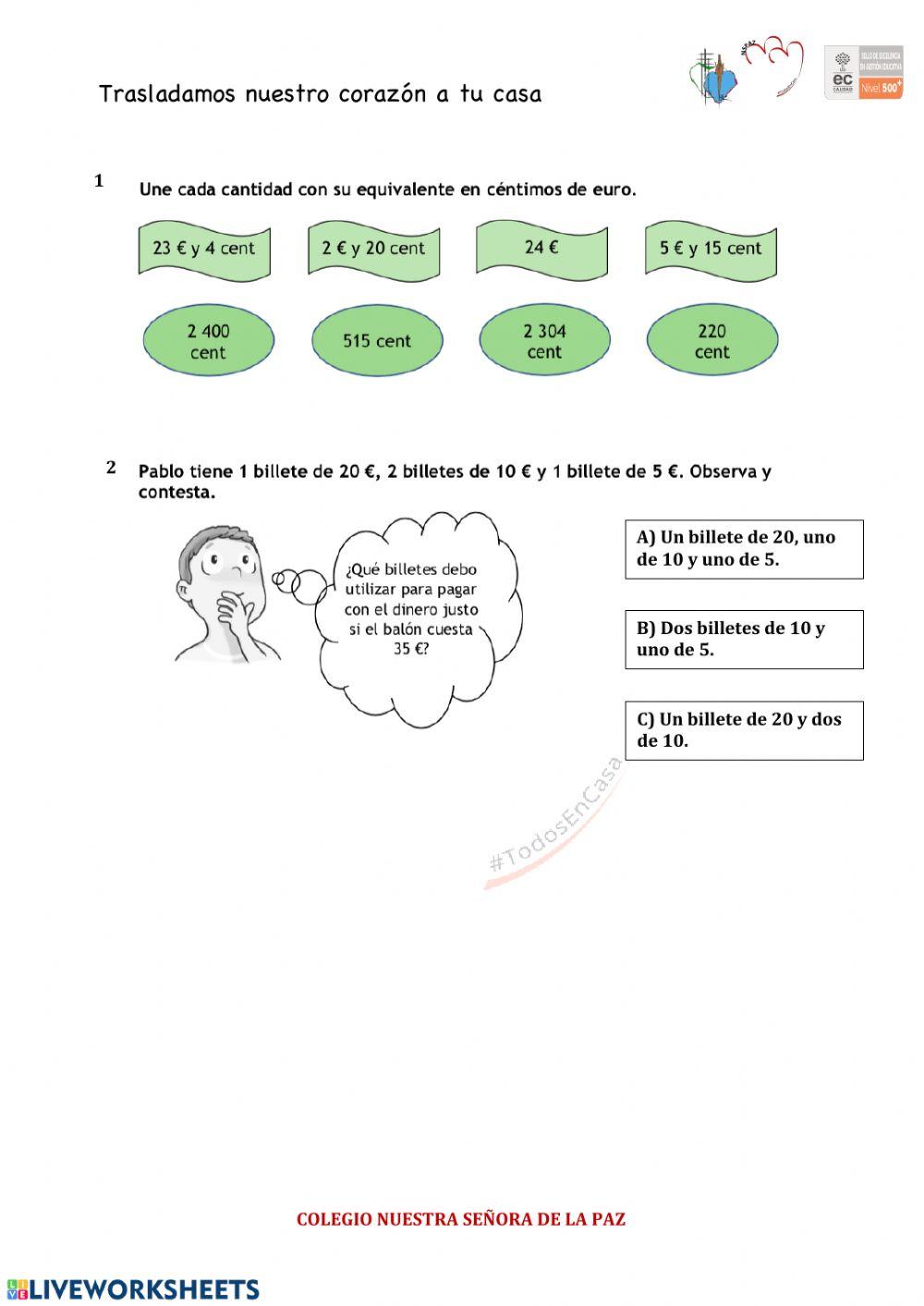 Repaso Billetes y monedas