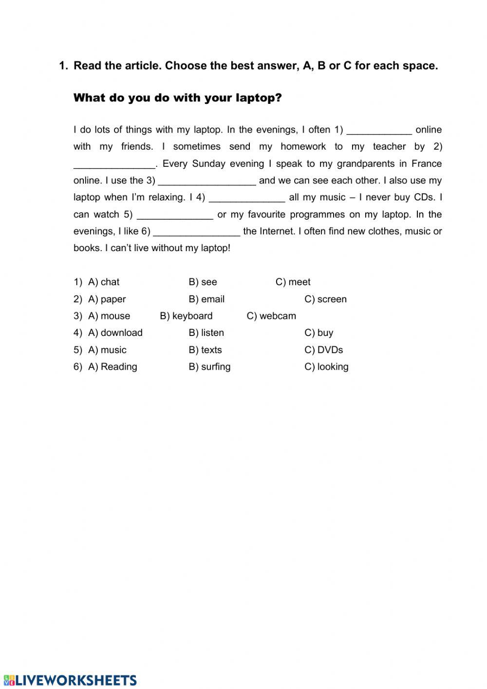 What do you do with your laptop?