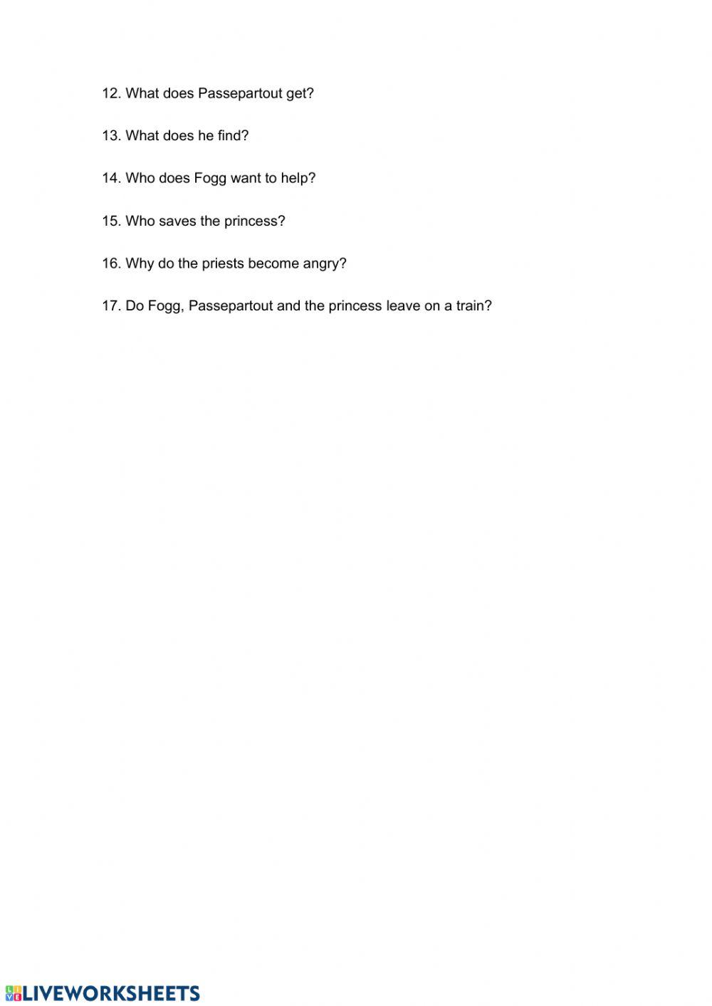 Around the World in Eighty Days- Chapter 2 Activities