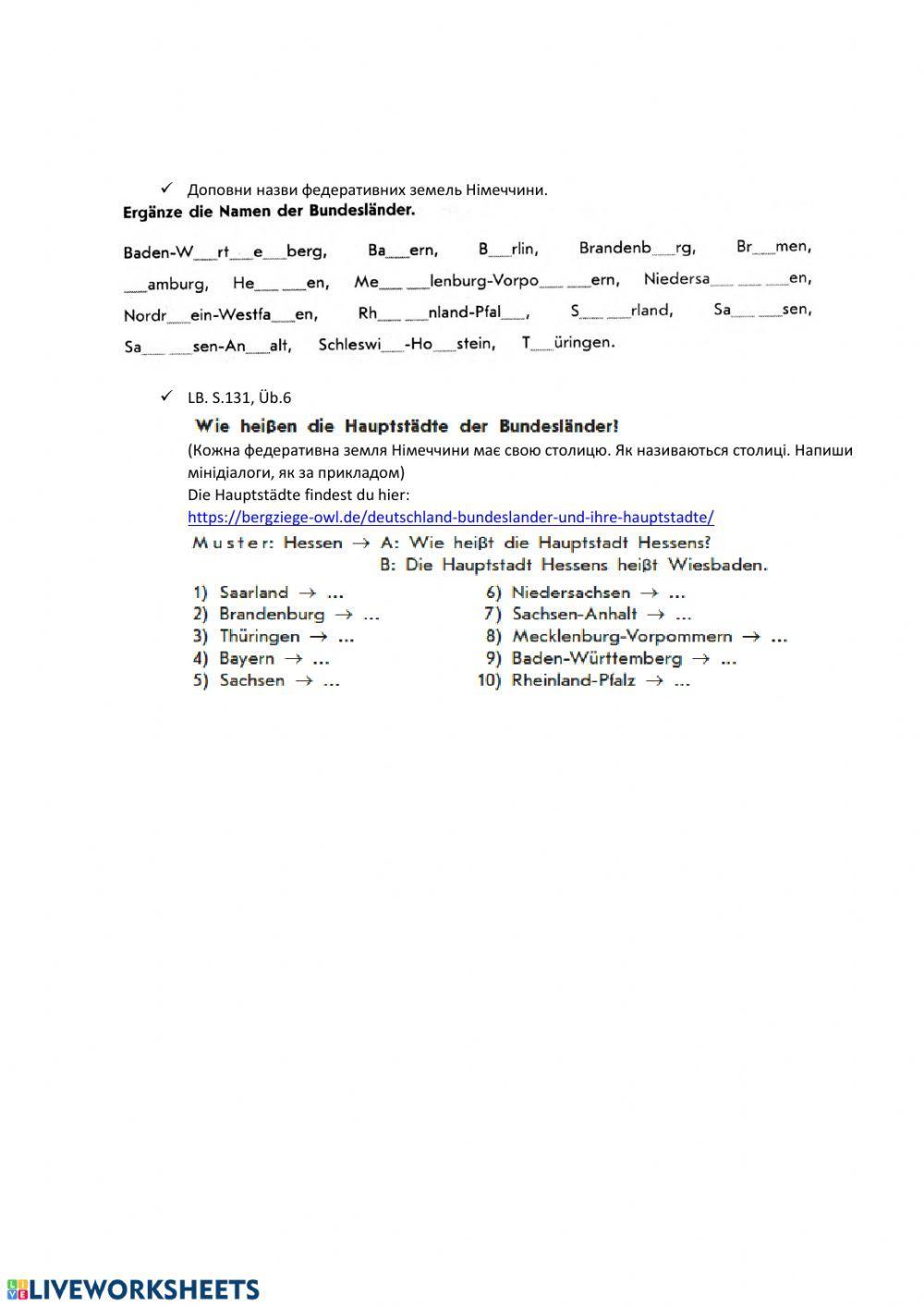 Deutschland - and und Leute