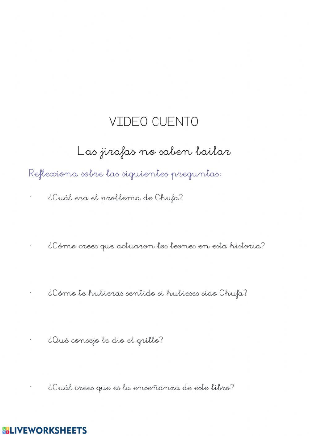 Reflexión -Las jirafas no saben bailar-