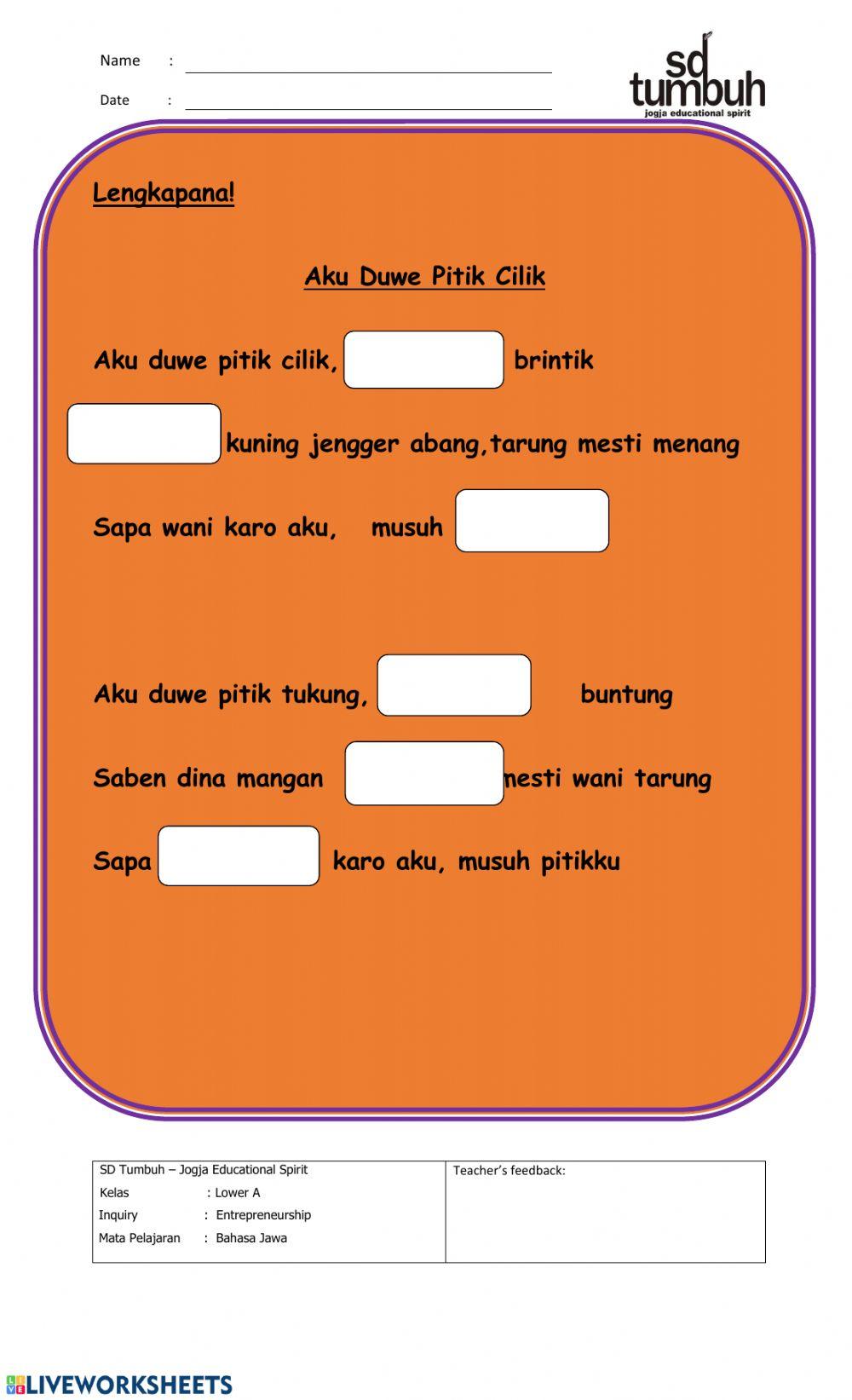 Tembang lan Dolanan Tradisional