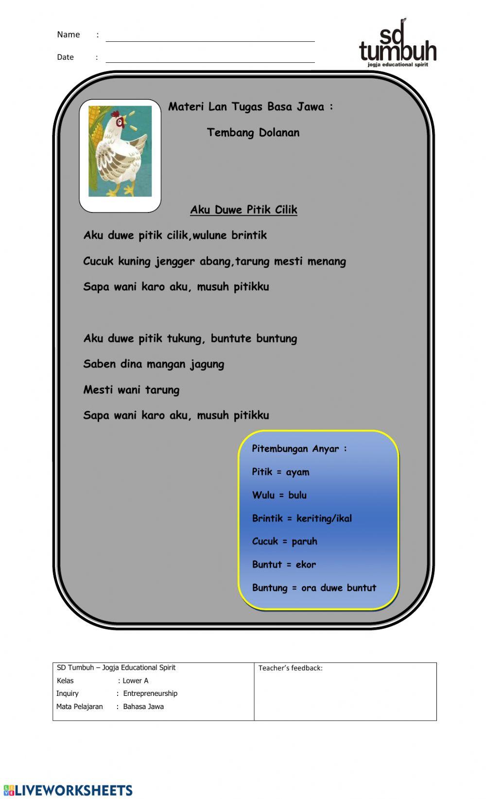 Tembang lan Dolanan Tradisional