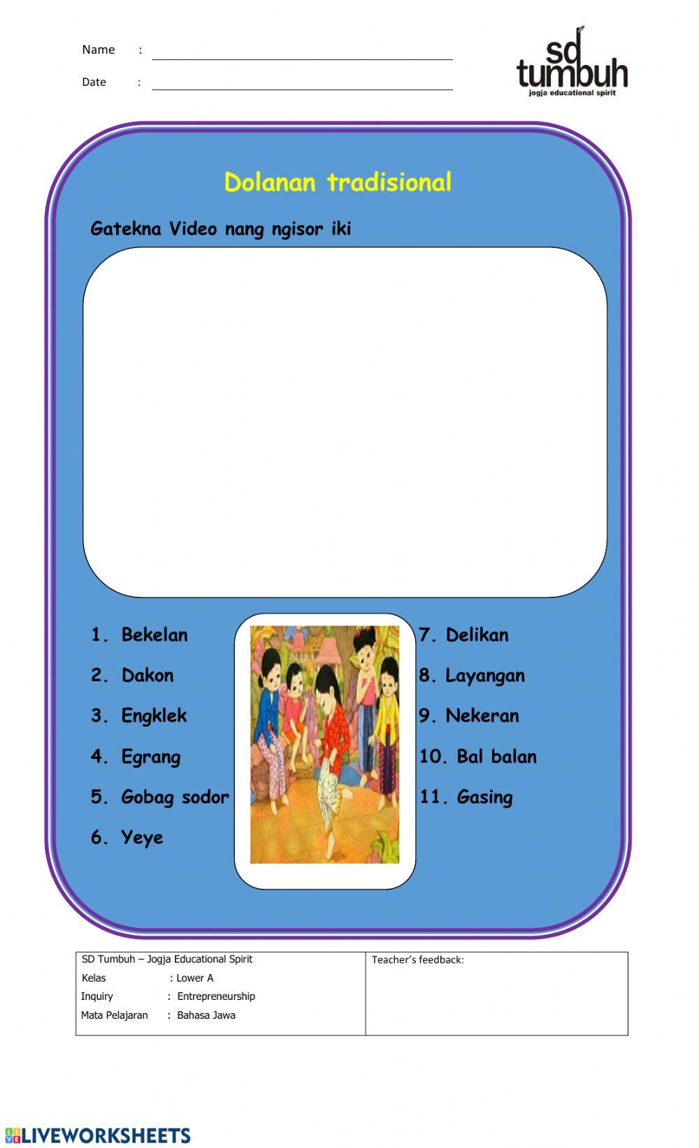 Tembang lan Dolanan Tradisional