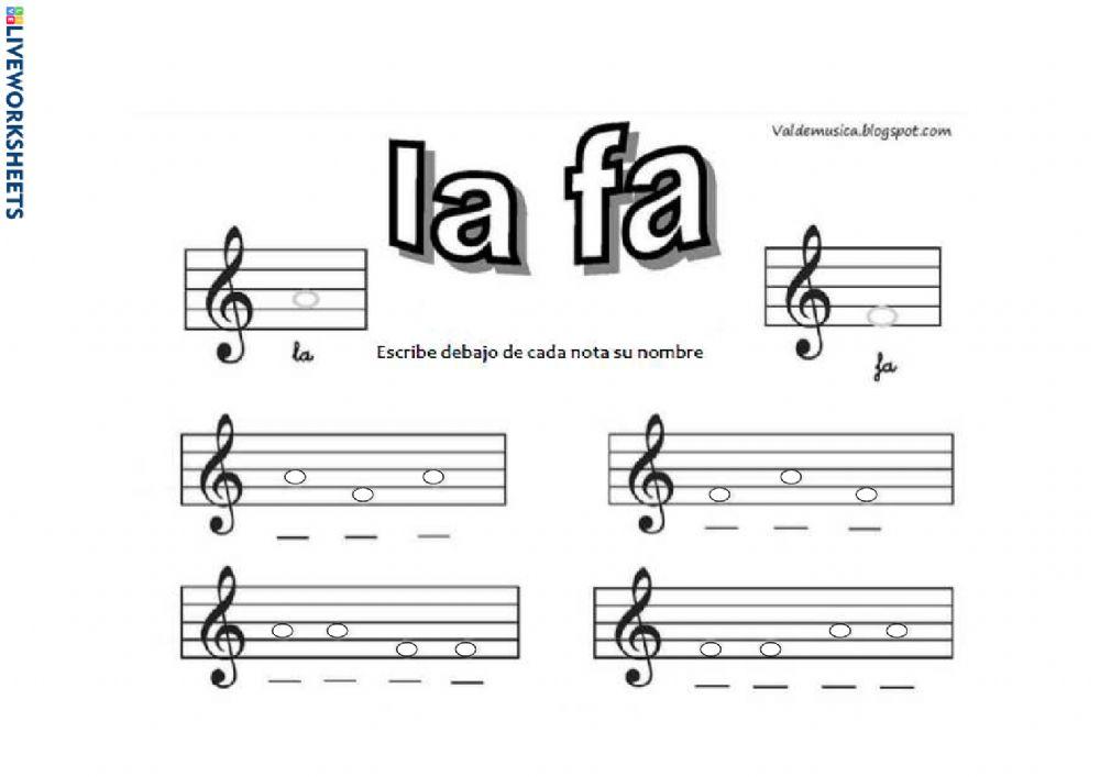 Notas fa y la
