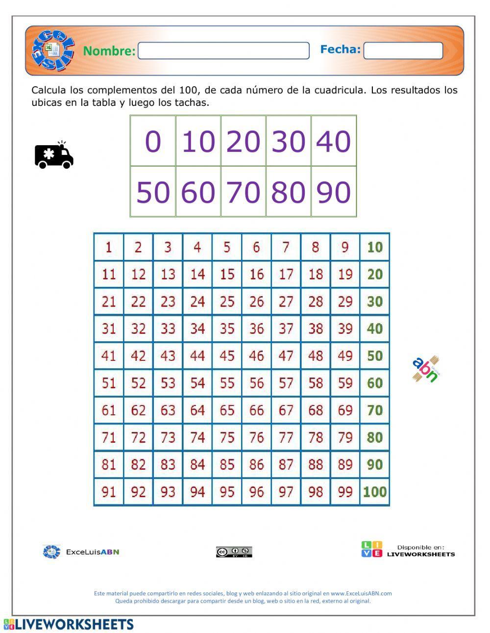 La tabla del 100 ABN amigos del cien 05
