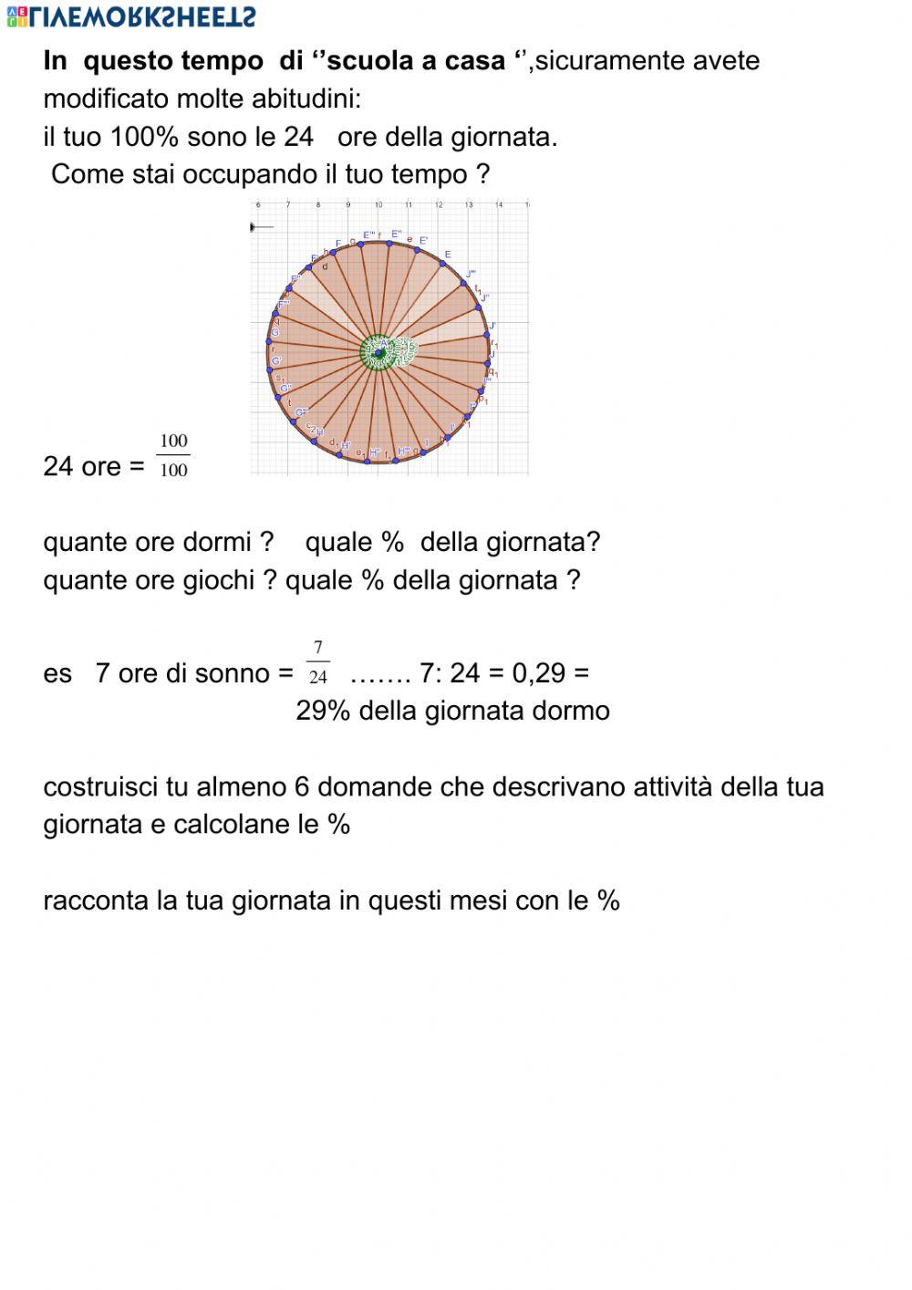 Situazioni descritte con percentuali