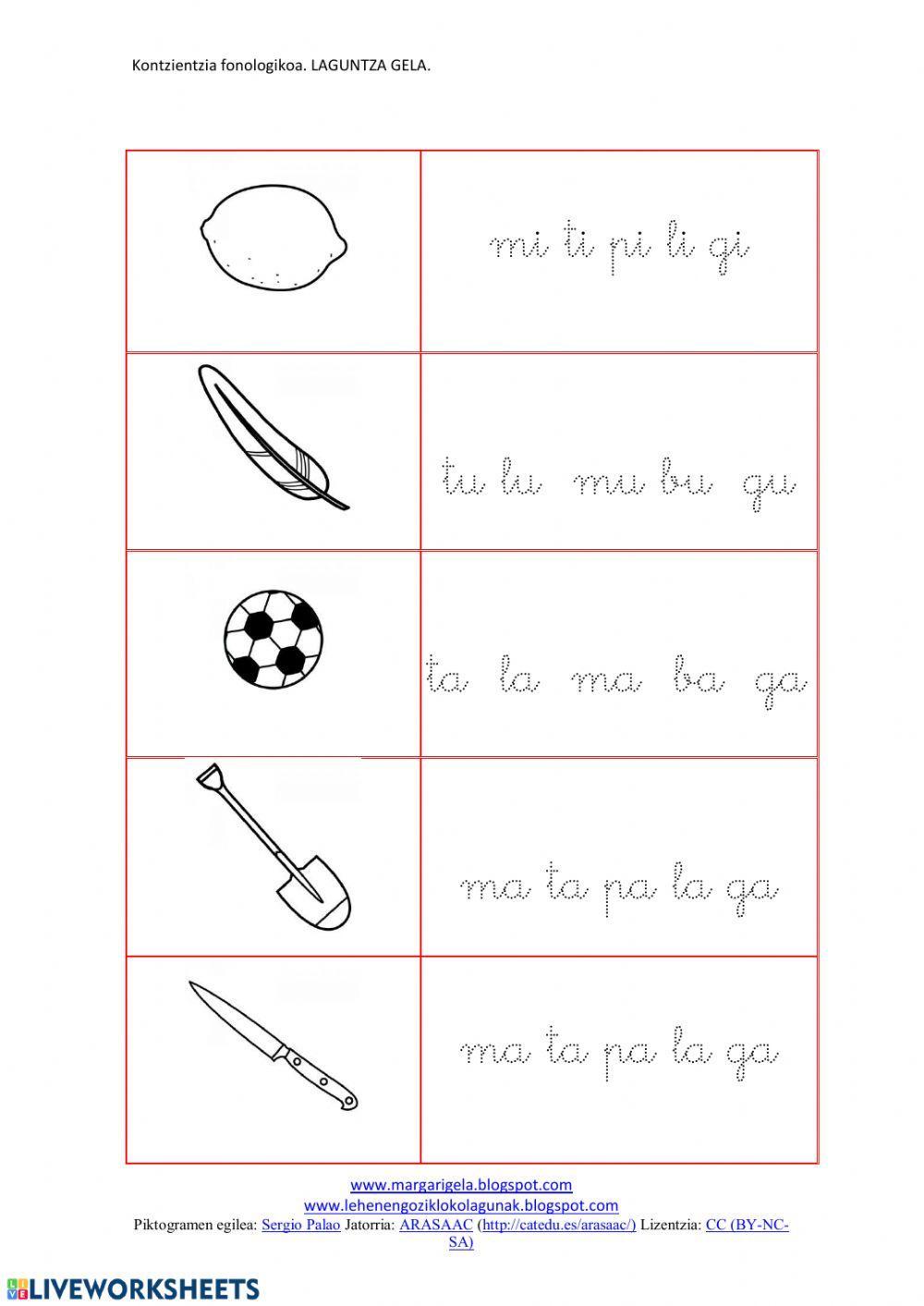 Kontzientzia fonologikoa 1