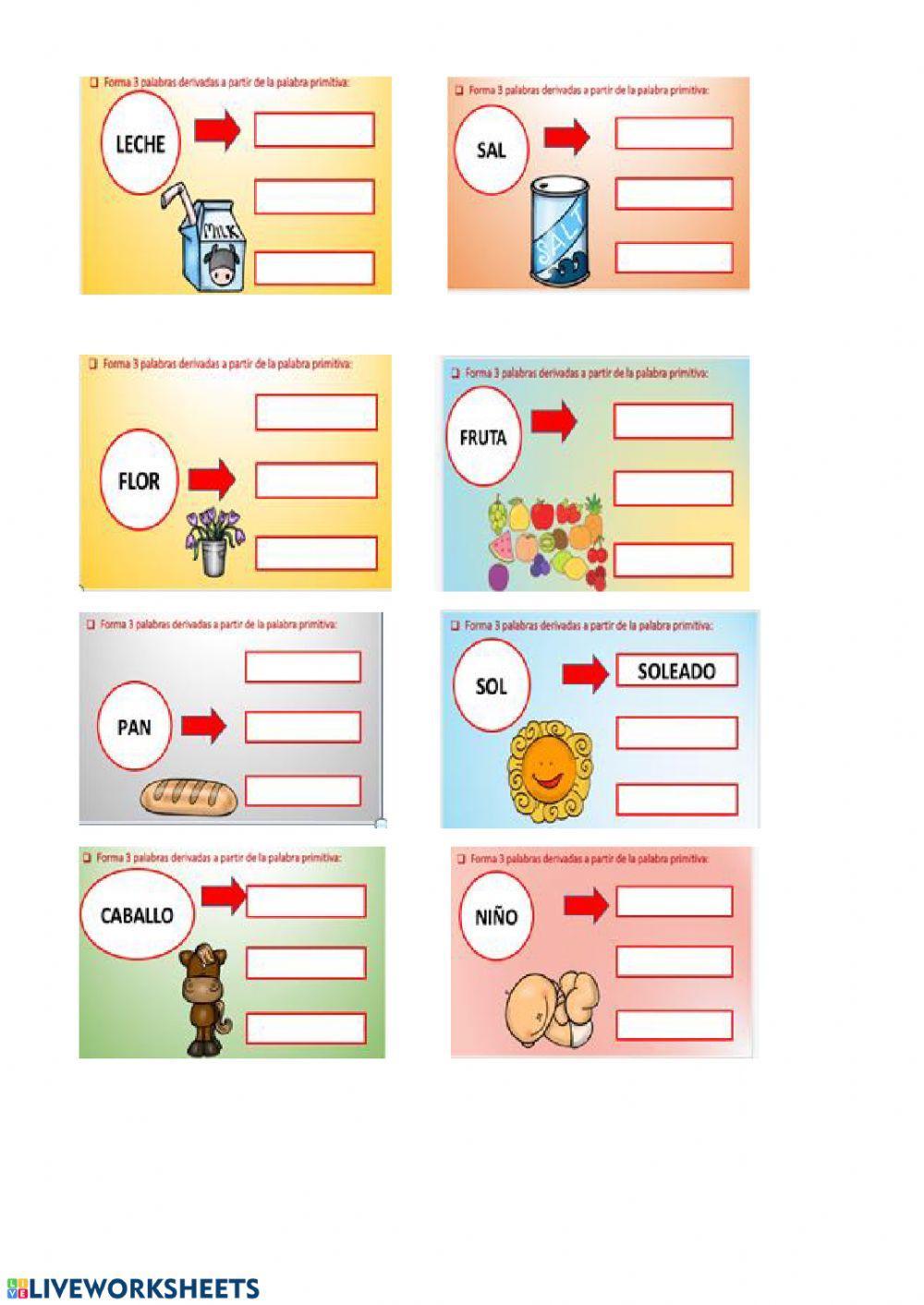 La familia de palabras comunes