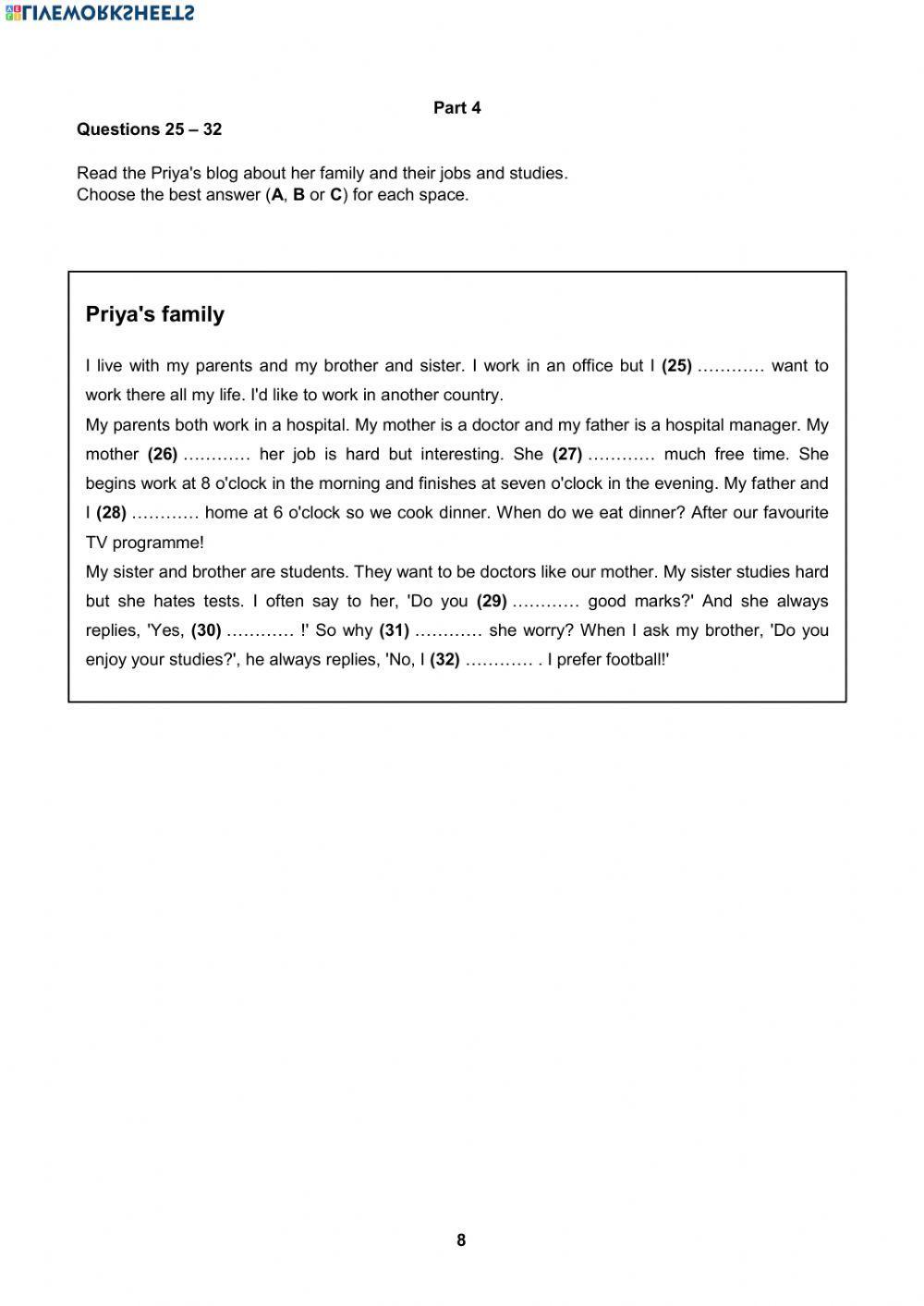 Empower A2 - Unit 2 Progress Test