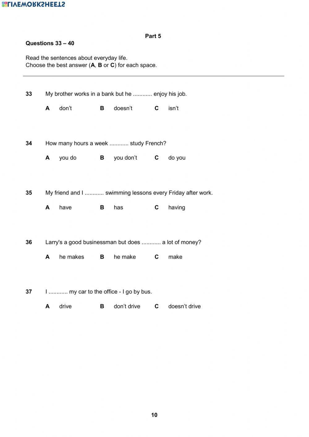 Empower A2 - Unit 2 Progress Test