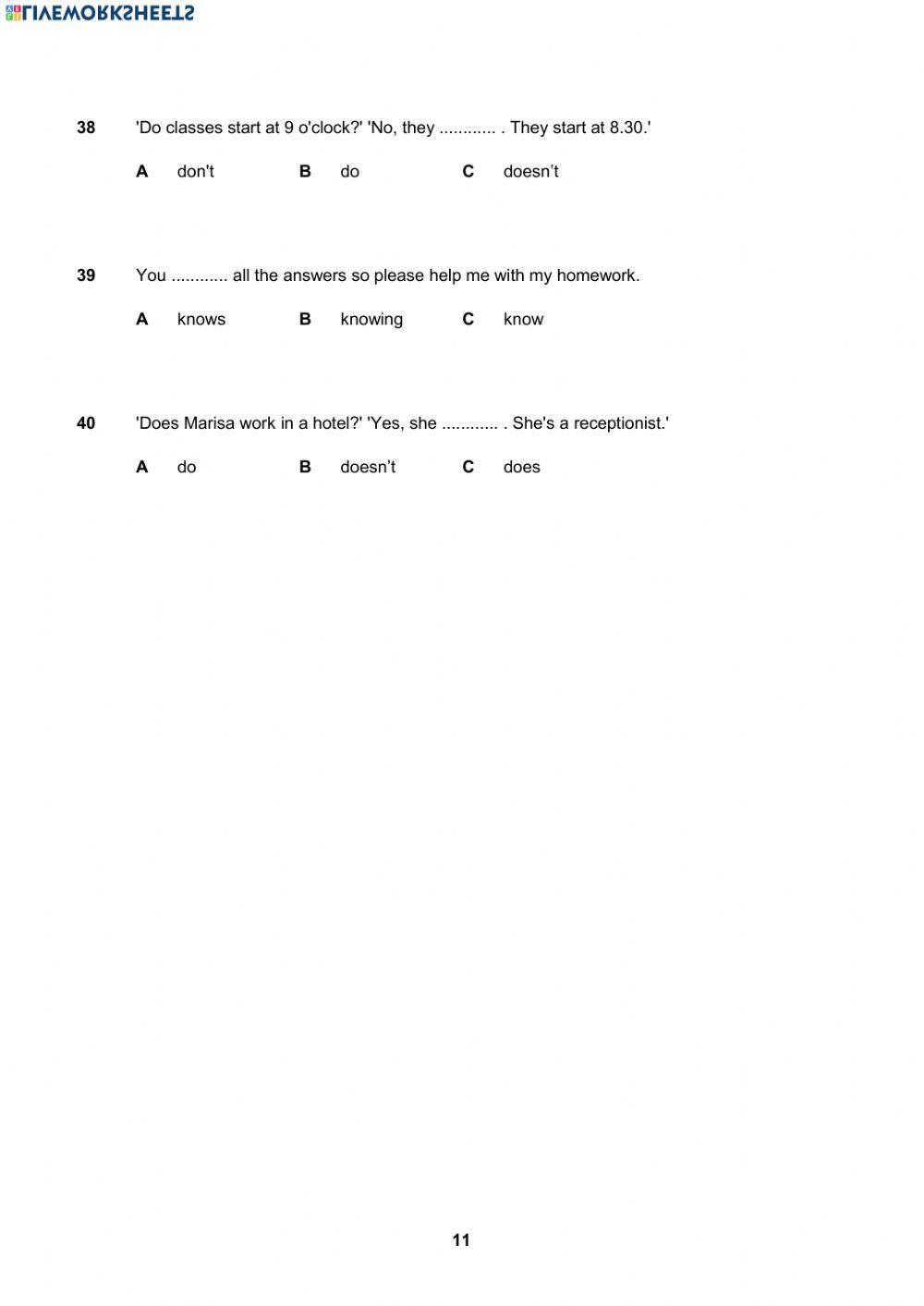 Empower A2 - Unit 2 Progress Test