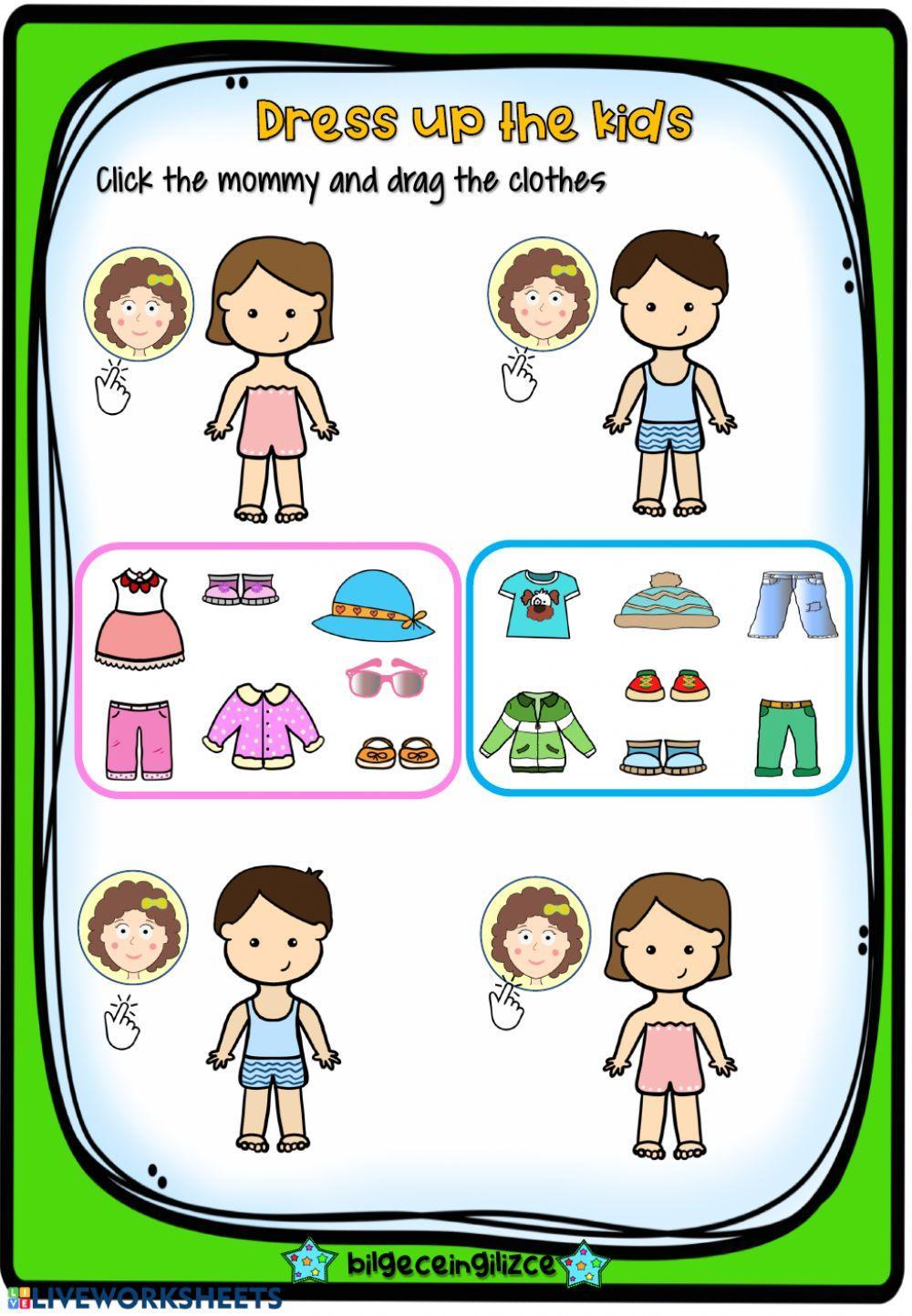 Dress up the kids Dress up the kids