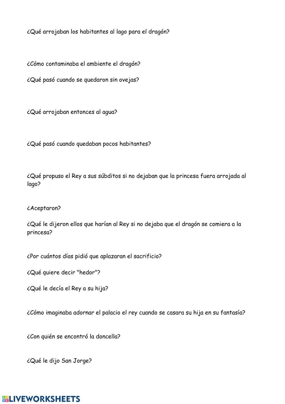 Comprensión San JORGE