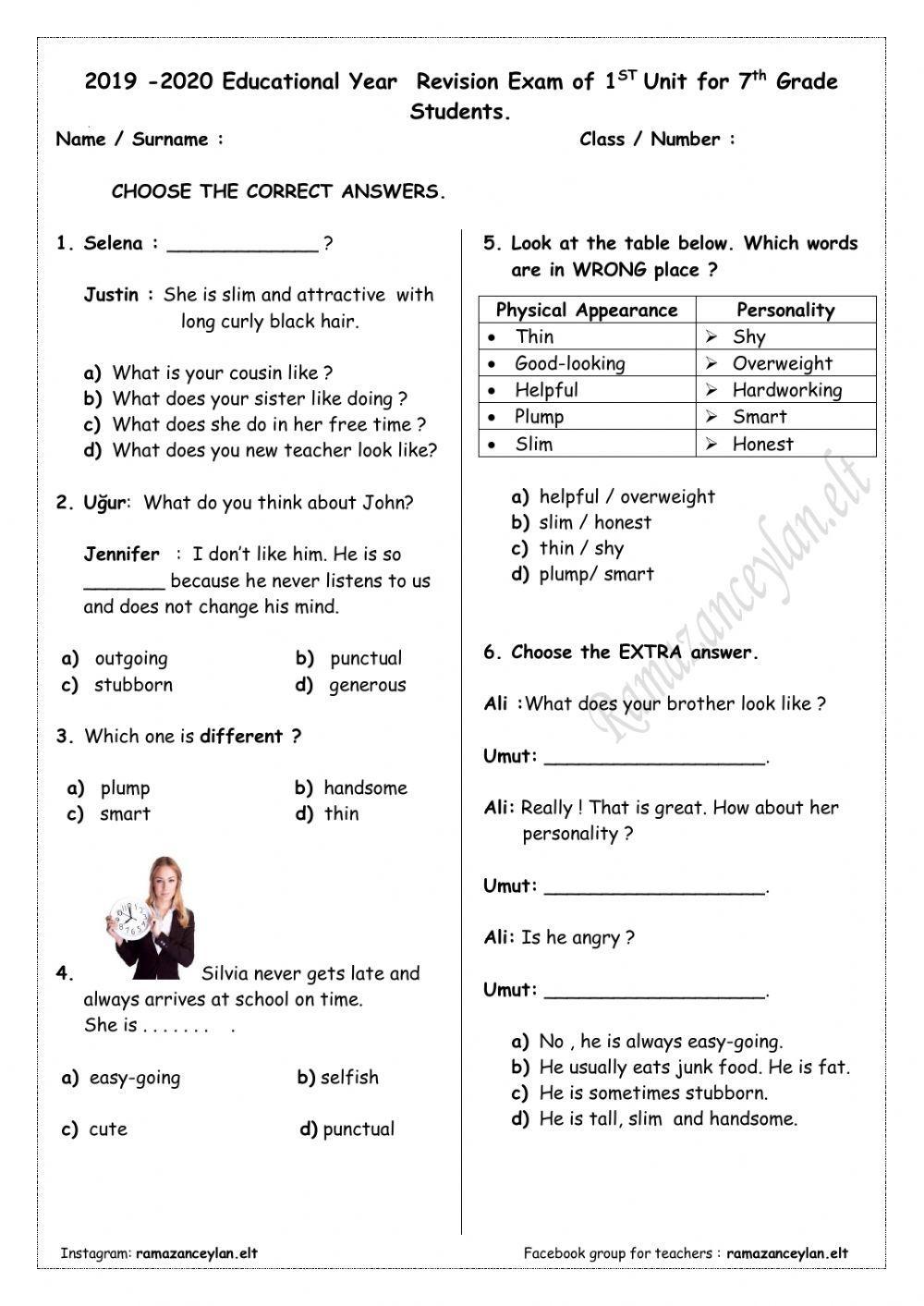 7.1 Appearance and Personality-Deneme