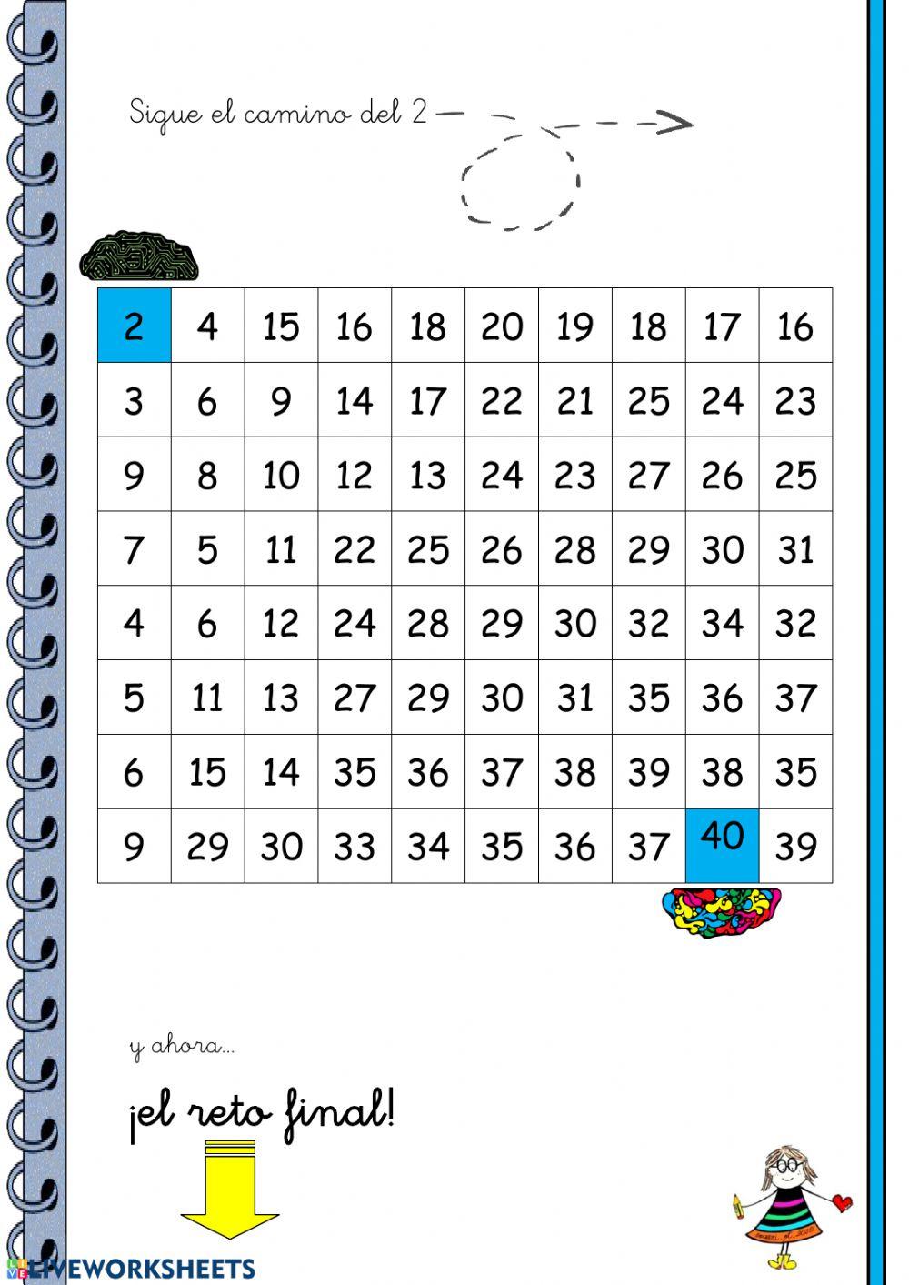 Revuelto de números -el 2-