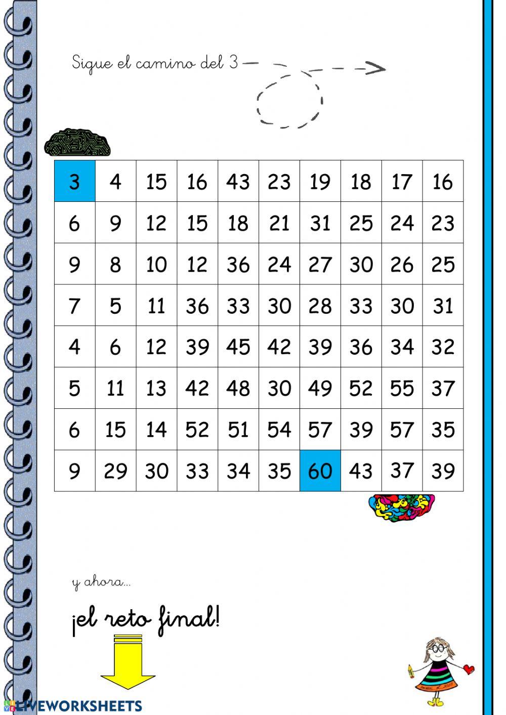 Revuelto de números -el 3-