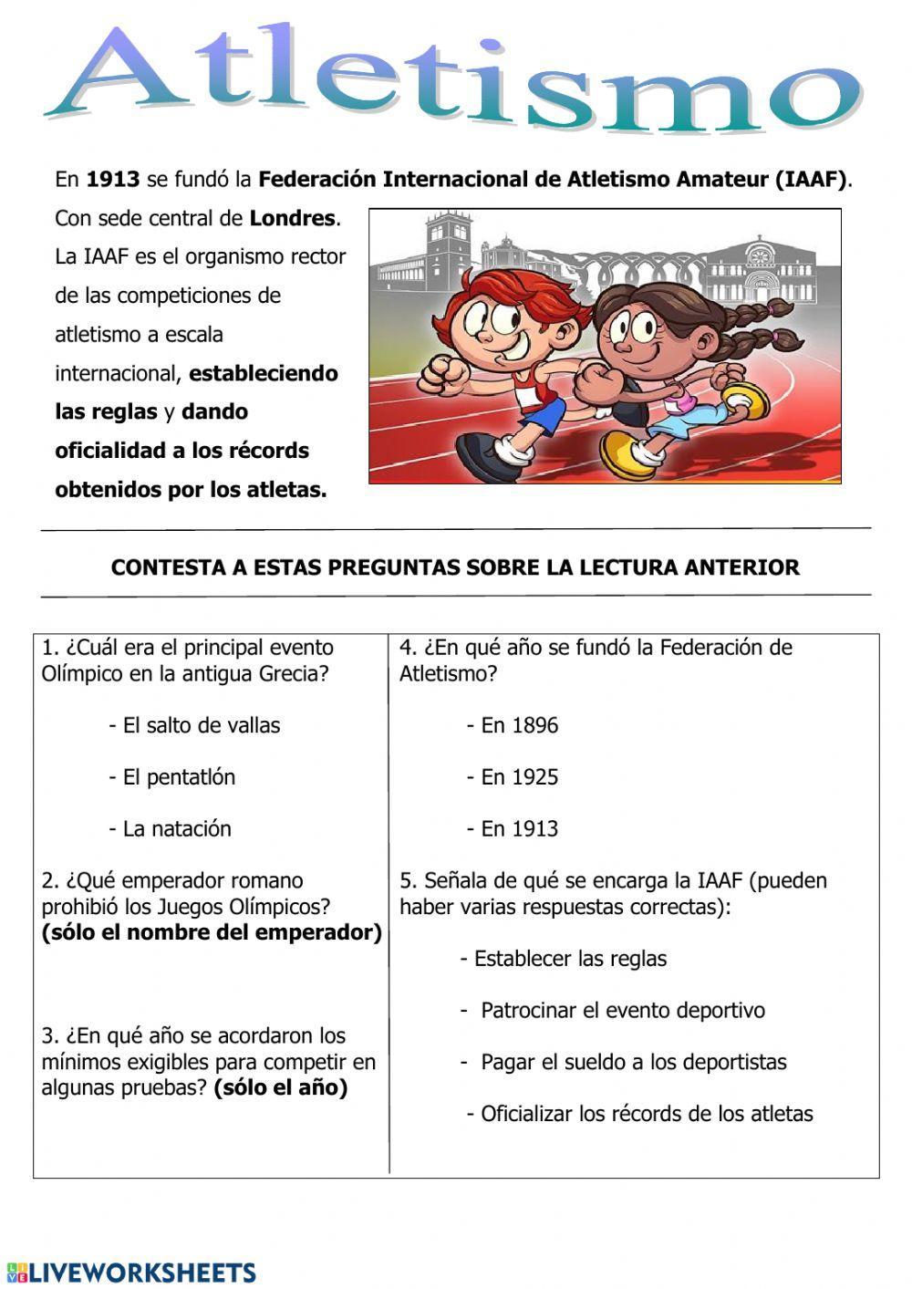 Historia del Atletismo