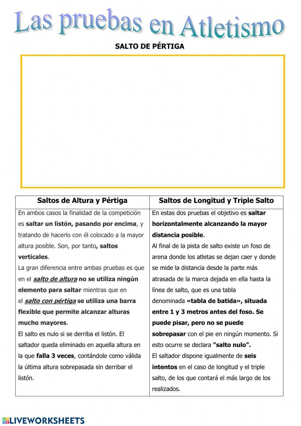 Atletismo - Los saltos