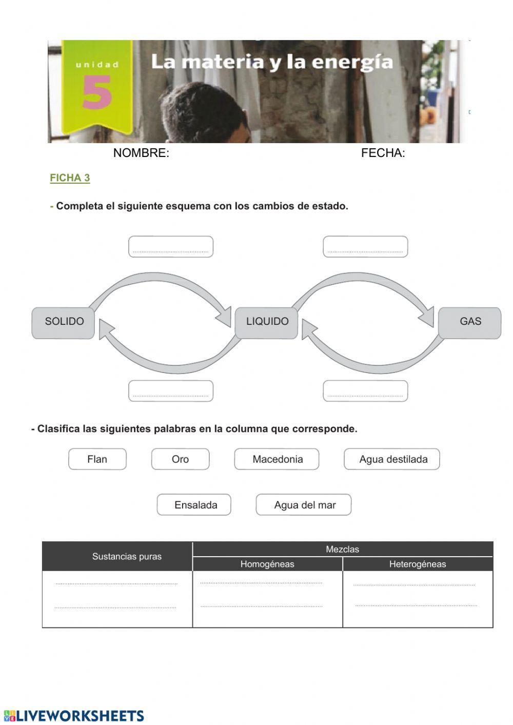 Sustancias y mezclas