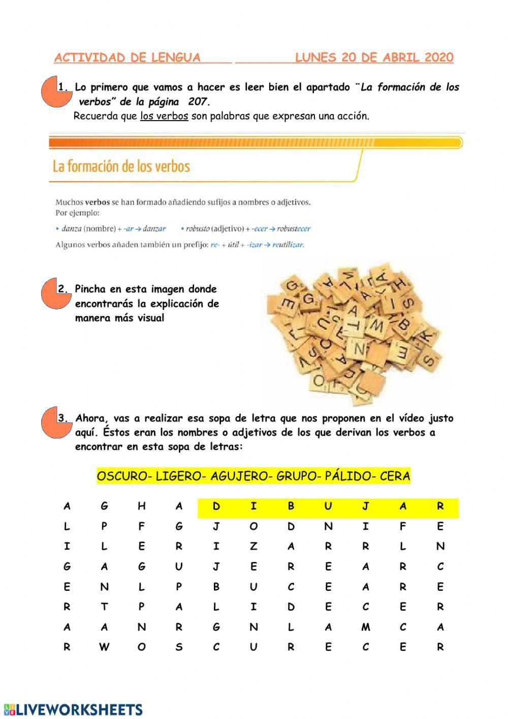 Formación de los verbos