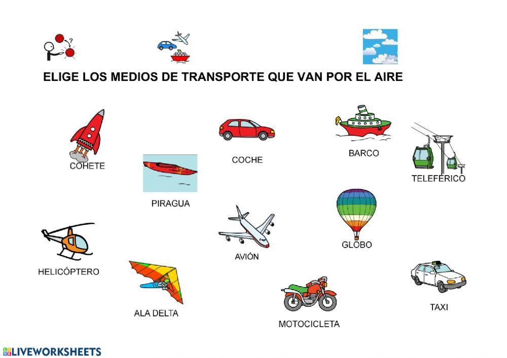 Medios de transporte aéreos