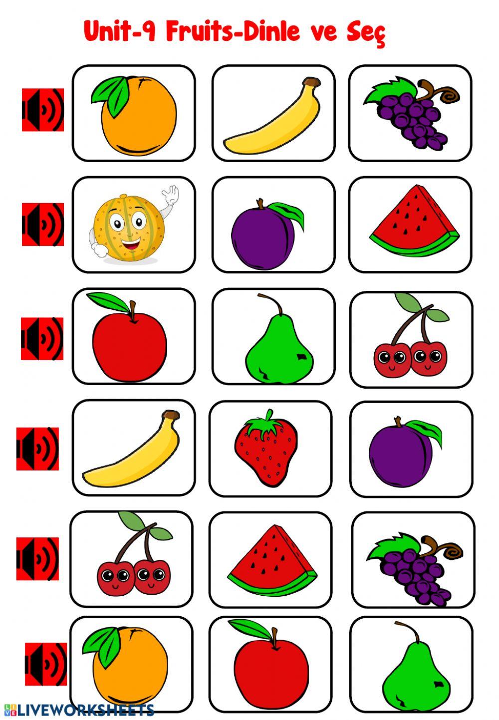 Fruits listening exercices