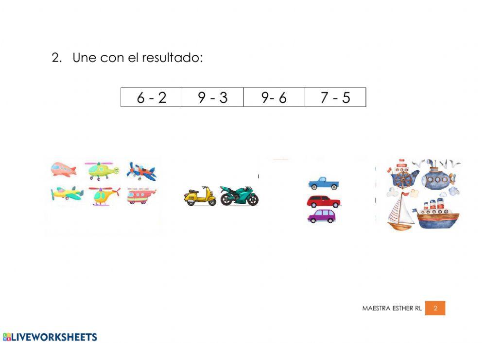 Restas sin llevadas 1 cifra