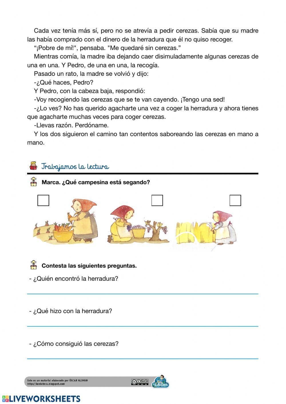 Comprensión Lectora - Una herradura en el camino