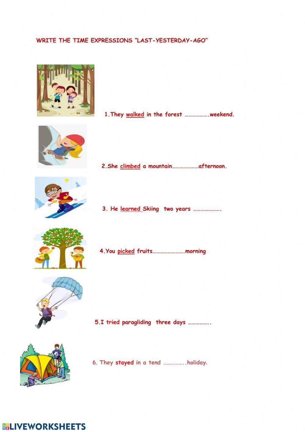 6th grade Unıt 7 past sımple