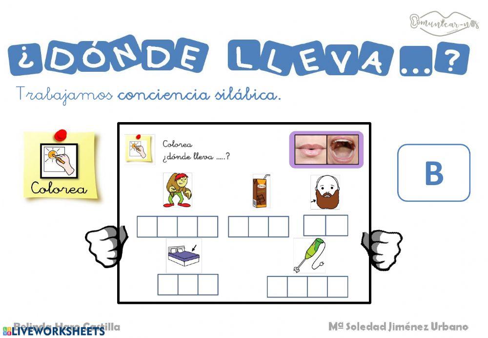 Señala dónde suena B