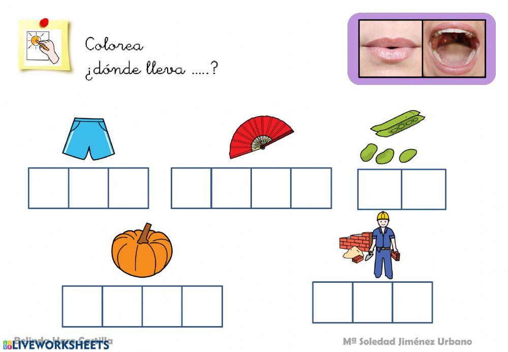 Señala dónde suena B