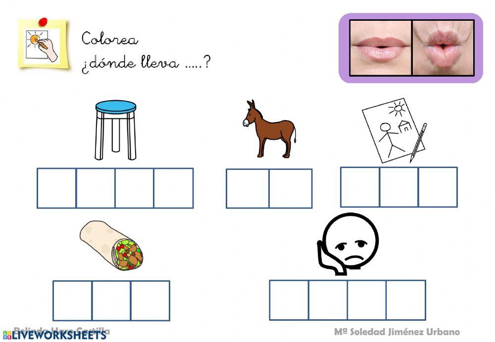 Señala dónde suena B