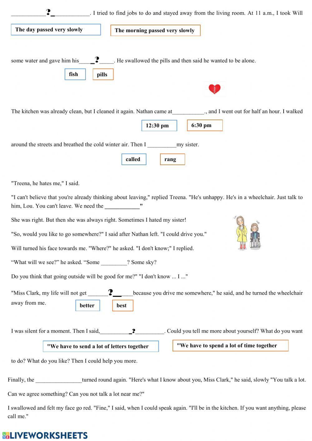 Me before You - chapter 4 - level 4