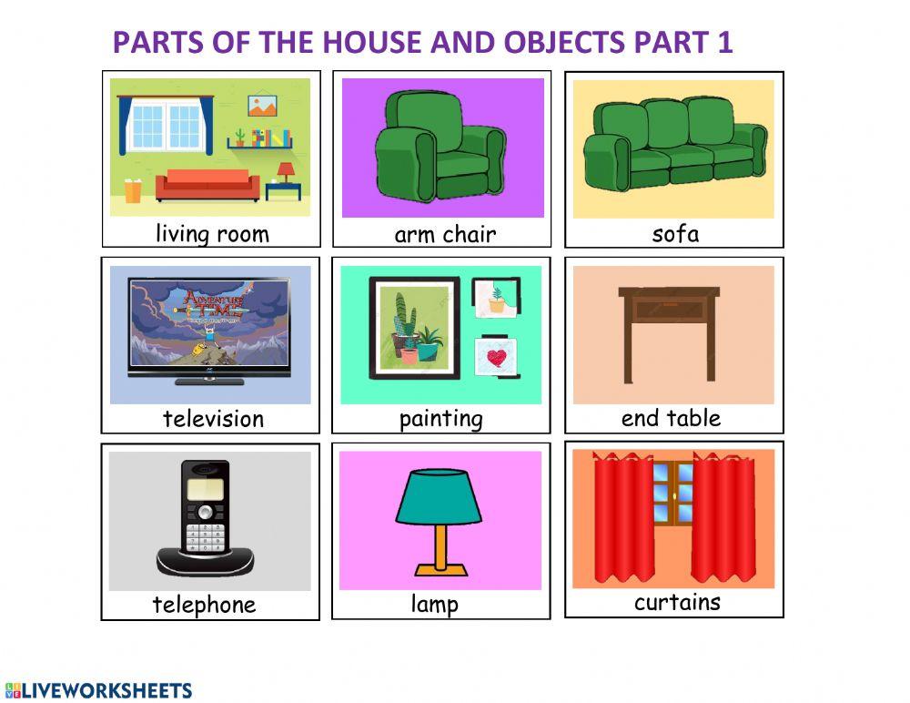 Flashcards parts of the house