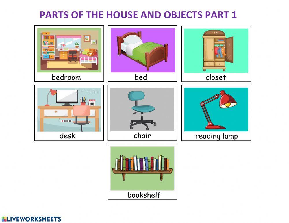 Flashcards parts of the house