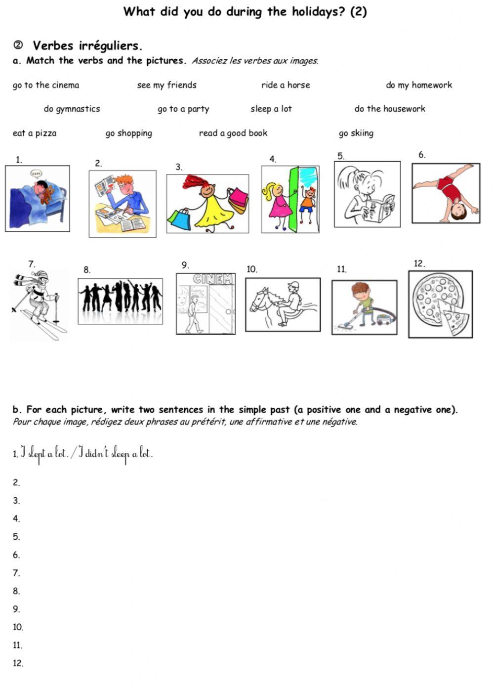 What did you do during the holidays? (2)