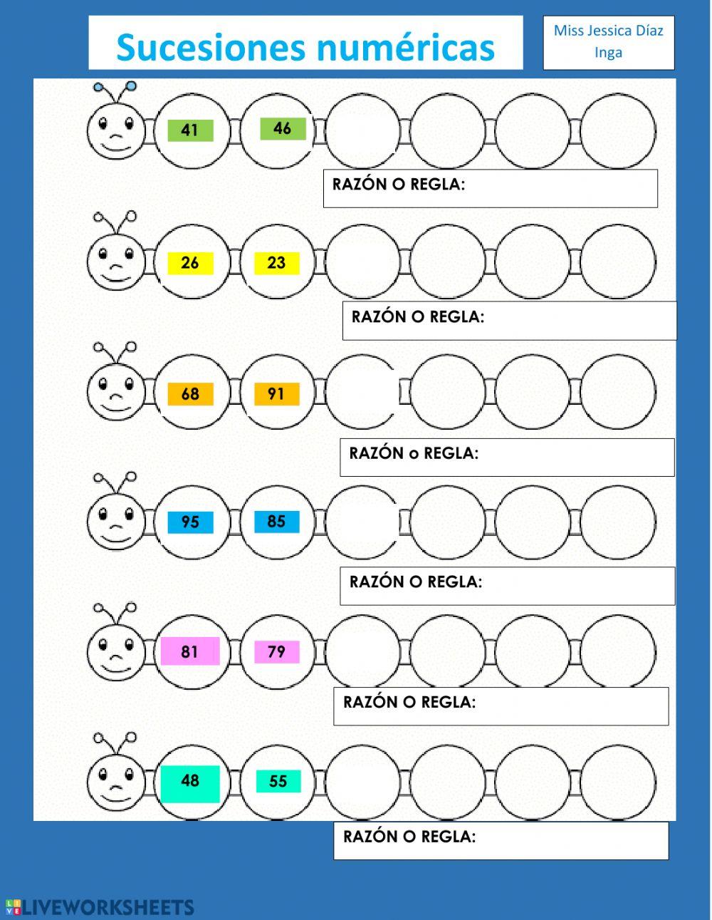 Sucesiones numéricas