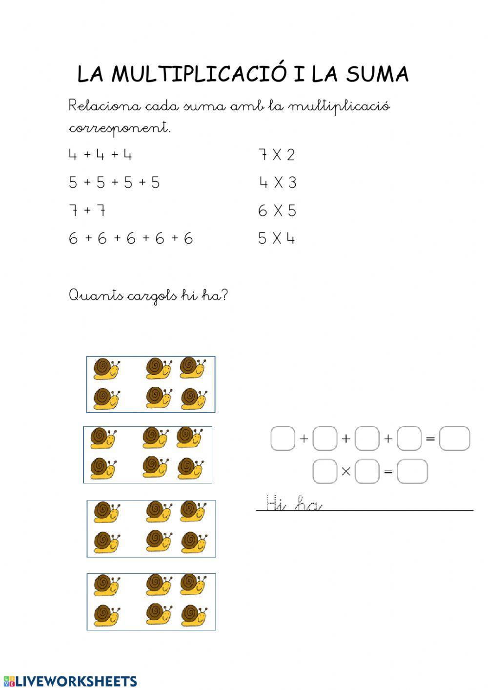 La suma i la multiplicació