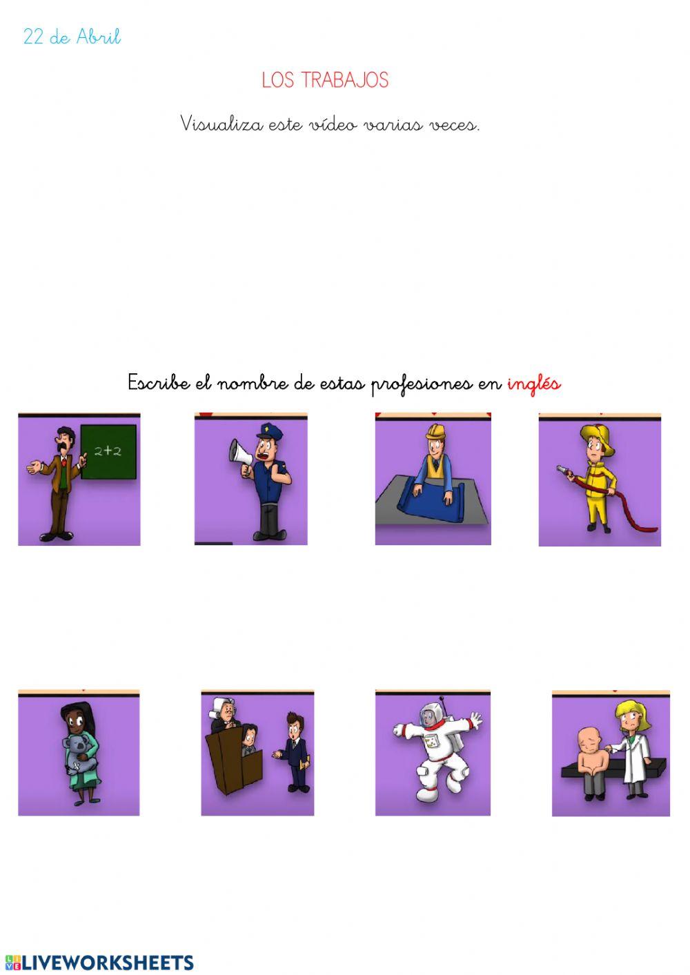 Trabajos inglés español