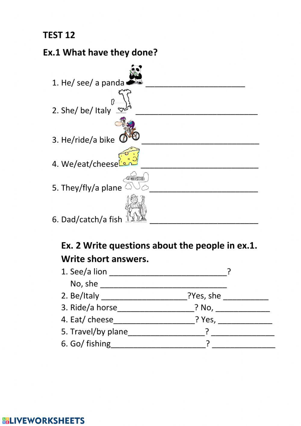 Present perfect and chores