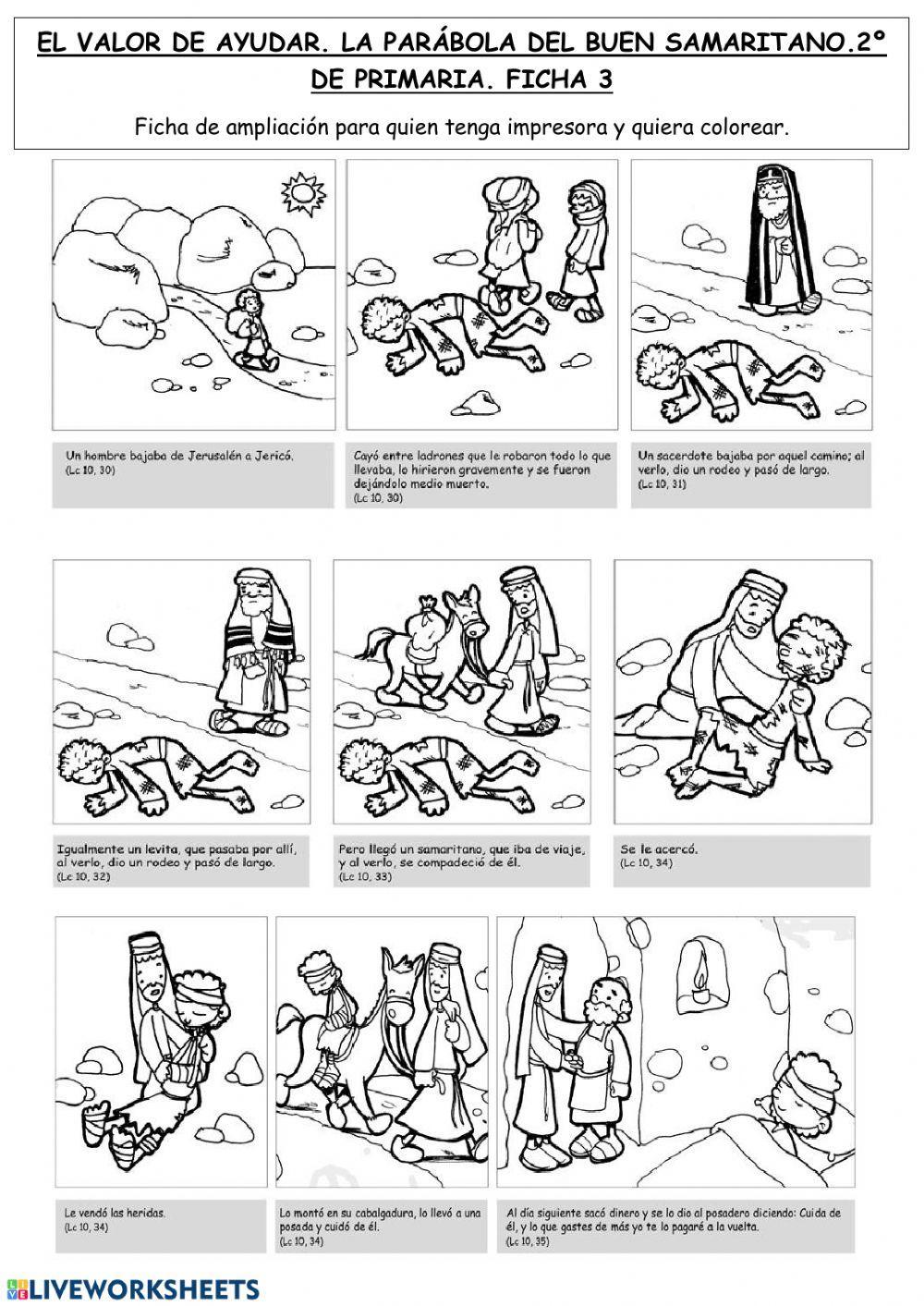 El valor de ayudar. La parábola del Buen Samaritano.2º de primaria. Al-Ándalus