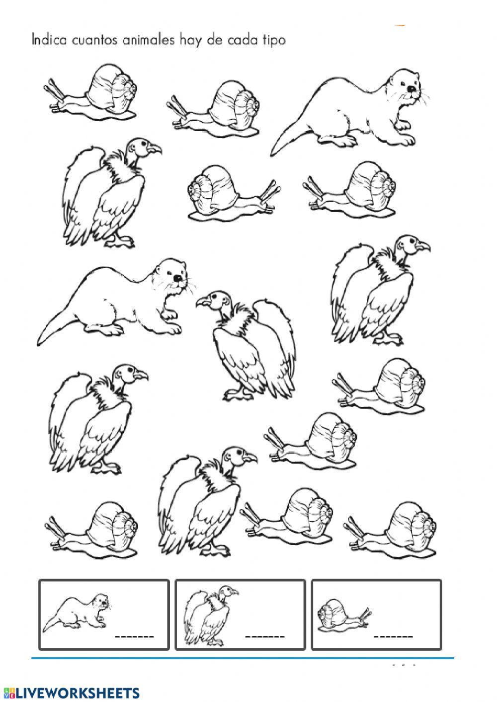 ¿cuántos animales del bosque hay?