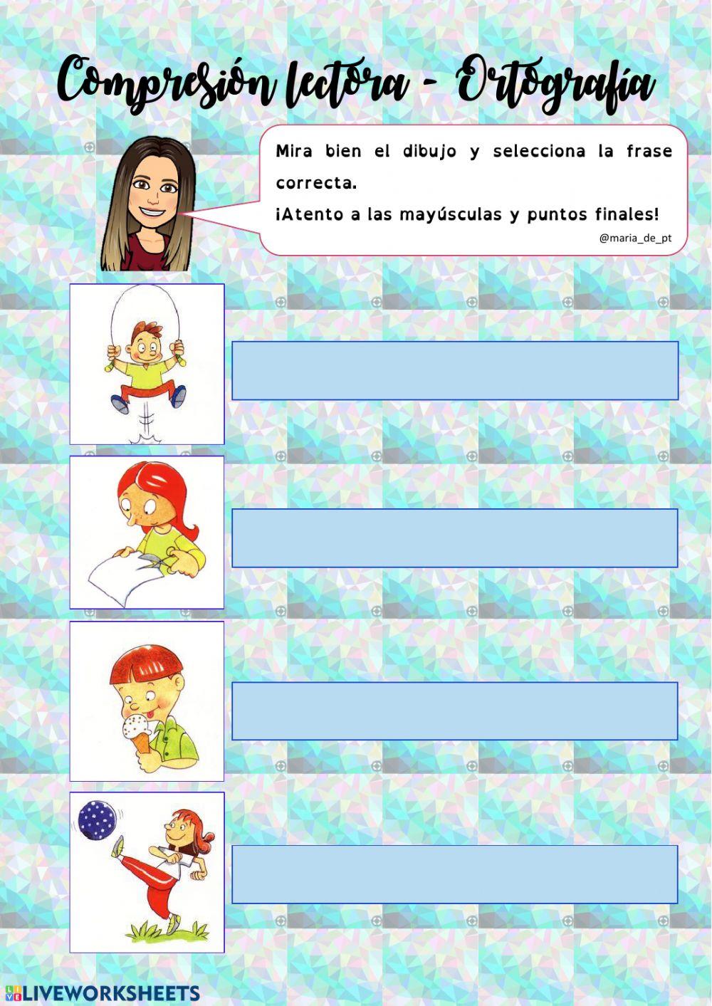 Comprensión lectora y ortografía