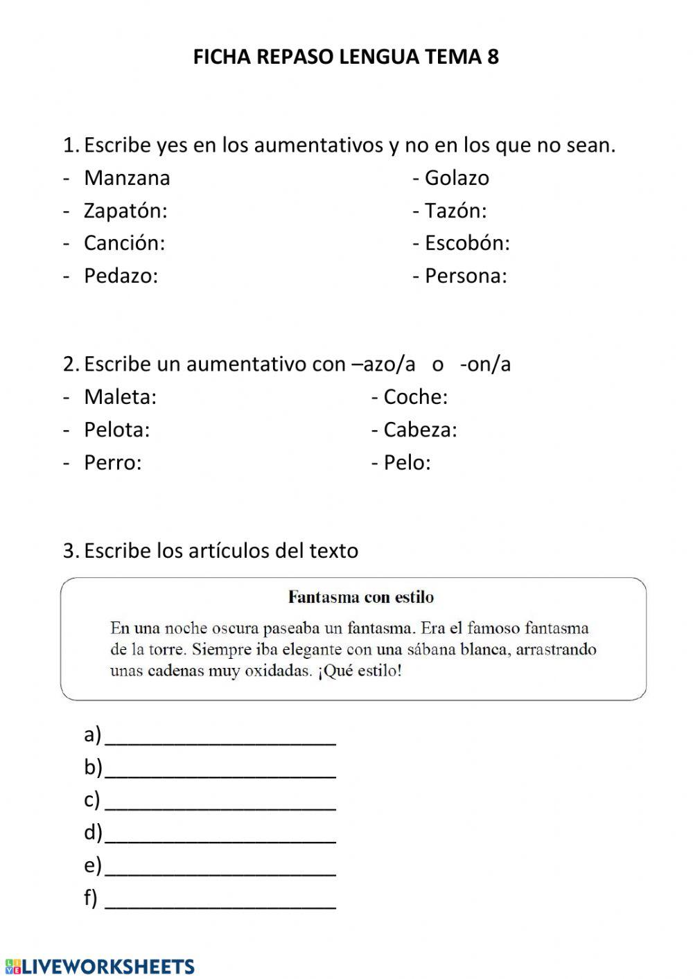 Artículos - Amentativos